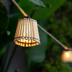 Newgarden LED Solarlichterkette 5m lang IP44 2200 K Bambus Schirme< Außenlichterketten|Solarleuchten