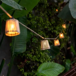 Newgarden LED Solarlichterkette 5m lang IP44 2200 K Bambus Schirme< Außenlichterketten|Solarleuchten
