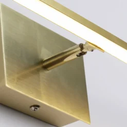 Metall Lampen|Feuchtraumleuchten*Searchlight LED Spiegellampe in Messing Metall B:61 cm IP44 2700 K