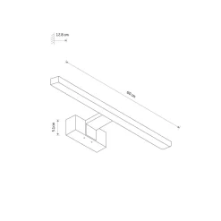 Led Lampen|Wandleuchten*Nowodvorski LED Spiegelleuchte 4000 K 950 lm IP44 Weiß B: 60 cm