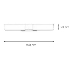 Led Lampen|Wandleuchten*Strühm LED Spiegelleuchte IP44 4100 K 630 lm neutralweiß B: 40 cm