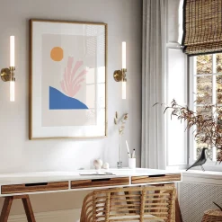 Led Lampen|Wandleuchten*Maytoni LED Spiegelleuchte Metall Glas H: 56,6 cm in Messing