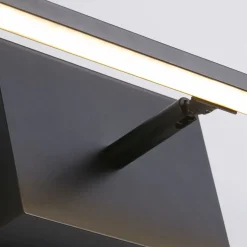 Flurlampen|Metall Lampen*Searchlight LED Spiegelleuchte Schwarz Metall B:61 cm IP44 10 W