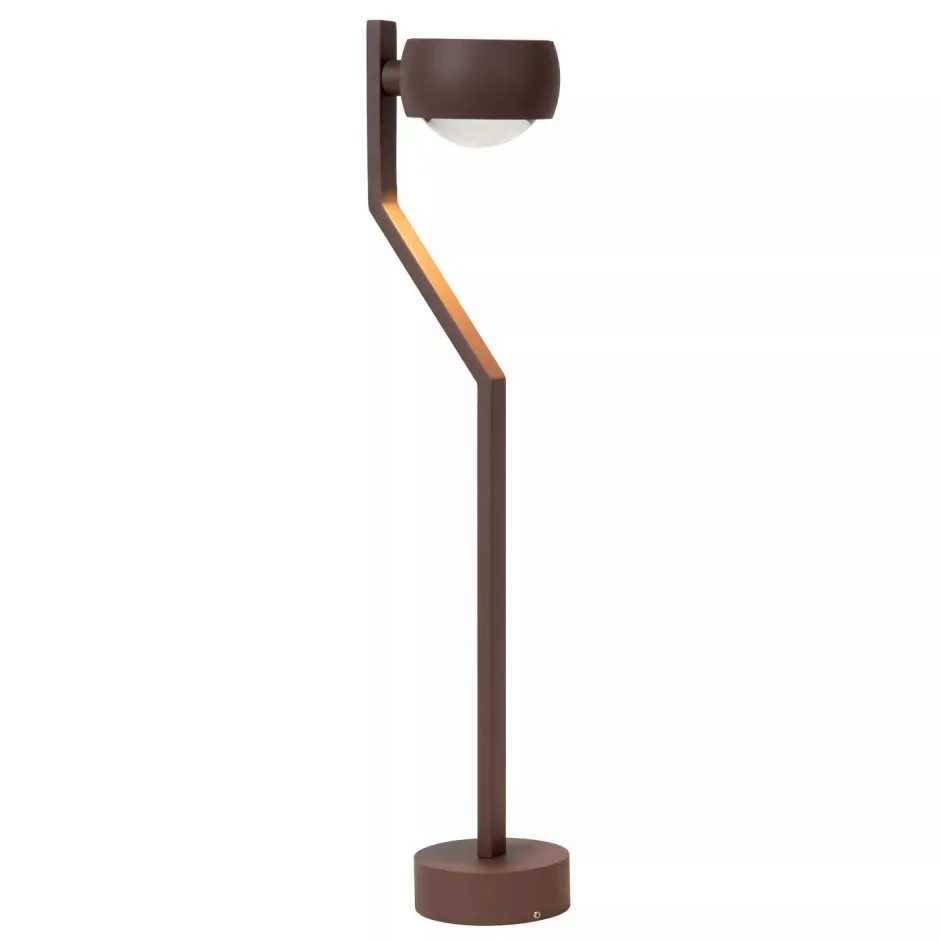 LED Stehlampe Aluminium Rostbraun IP54 50 cm 2700 K< Wegeleuchten|Led Außenleuchten