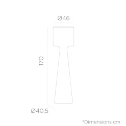 Newgarden LED Stehlampe außen Akku Dimmer Farbwechsel RGBW IP65 170 cm< Metall Lampen|Wegeleuchten