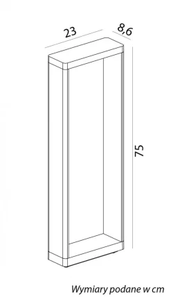 Wegeleuchten|Led Außenleuchten*SU-MA LED Stehlampe außen Aluminium Glas IP65 9 W 75 cm hoch