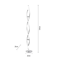 Led Lampen|Metall Lampen*Paul Neuhaus LED Stehlampe dimmbar in Stahl H:134 cm 3000 K 3128 lm