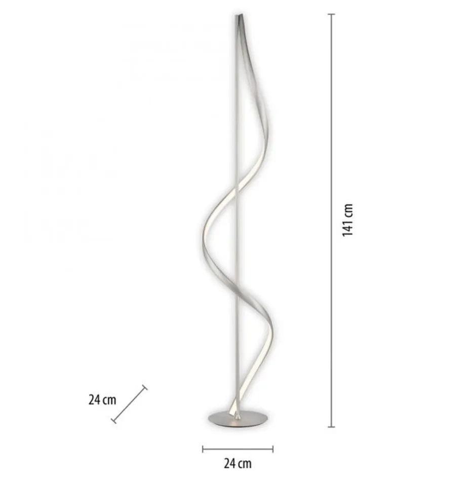 Paul Neuhaus LED Stehlampe Farbtemperaturwechsel 141 cm 24 W Silber< Wohnzimmerlampen|Metall Lampen