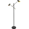 Searchlight LED Stehlampe 3000K 160 cm verstellbar Metall Schwarz Gold< Led Lampen|Wandleuchten