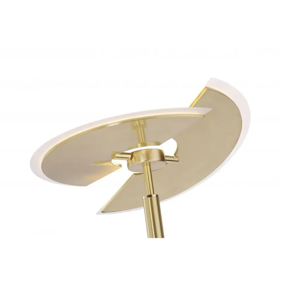 Paul Neuhaus LED Stehlampe Leselicht in Messing Glas 200 cm dimmbar< Wohnzimmerlampen|Metall Lampen