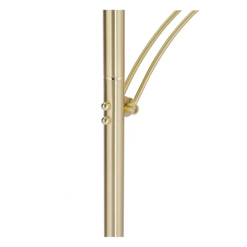 Paul Neuhaus LED Stehlampe Leselicht in Messing Glas 200 cm dimmbar< Wohnzimmerlampen|Metall Lampen