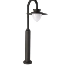 Metall Lampen|Wegeleuchten*Searchlight LED Stehlampe Outdoor Aluminium IP54 Grau Weiß 79,5 cm