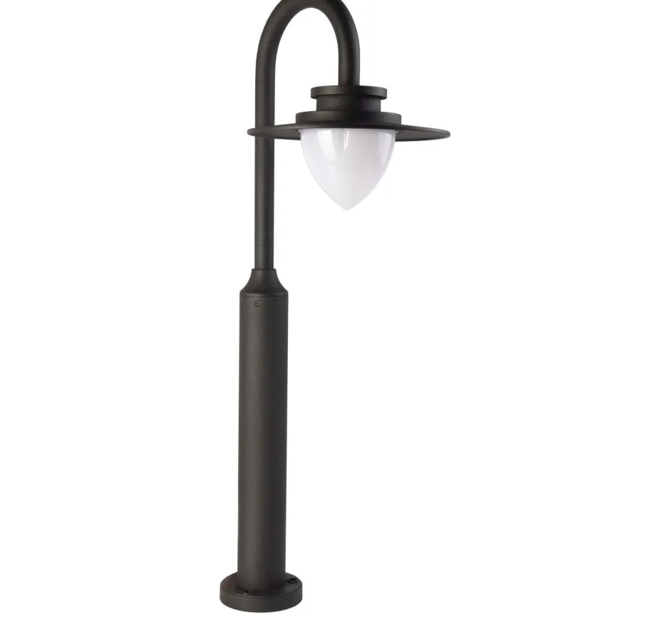 Metall Lampen|Wegeleuchten*Searchlight LED Stehlampe Outdoor Aluminium IP54 Grau Weiß 79,5 cm
