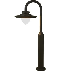 Metall Lampen|Wegeleuchten*Searchlight LED Stehlampe Outdoor Aluminium IP54 Grau Weiß 79,5 cm