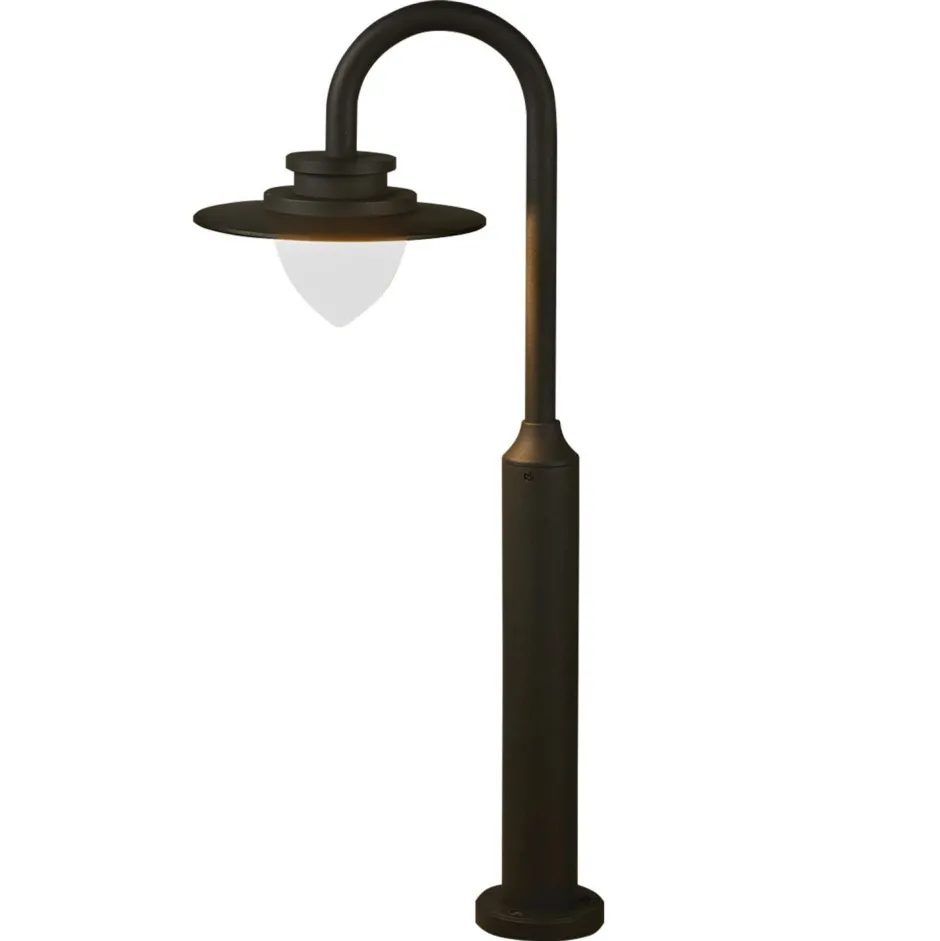 Metall Lampen|Wegeleuchten*Searchlight LED Stehlampe Outdoor Aluminium IP54 Grau Weiß 79,5 cm