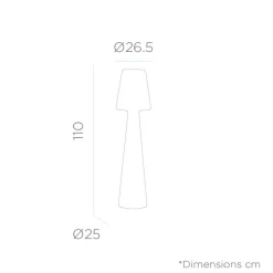 Newgarden LED Stehleuchte außen 110 cm IP65 Akku Dimmer Farbwechsel RGBW< Metall Lampen|Wegeleuchten