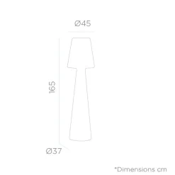 Newgarden LED Stehleuchte außen IP65 165cm Weiß 6000K Stecker Kabel< Metall Lampen|Wegeleuchten