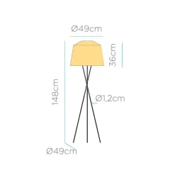 Newgarden LED Stehleuchte außen Rattan Schirm 148 cm mit Akku IP54< Metall Lampen|Wegeleuchten