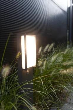 Metall Lampen|Wegeleuchten*Eco-Light LED Stehleuchte Bewegungssensor Aluminium 75 cm IP54