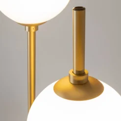 Maytoni LED Stehleuchte Metall Glas 150 cm hoch in Messing Weiß< Led Lampen|Kugellampen