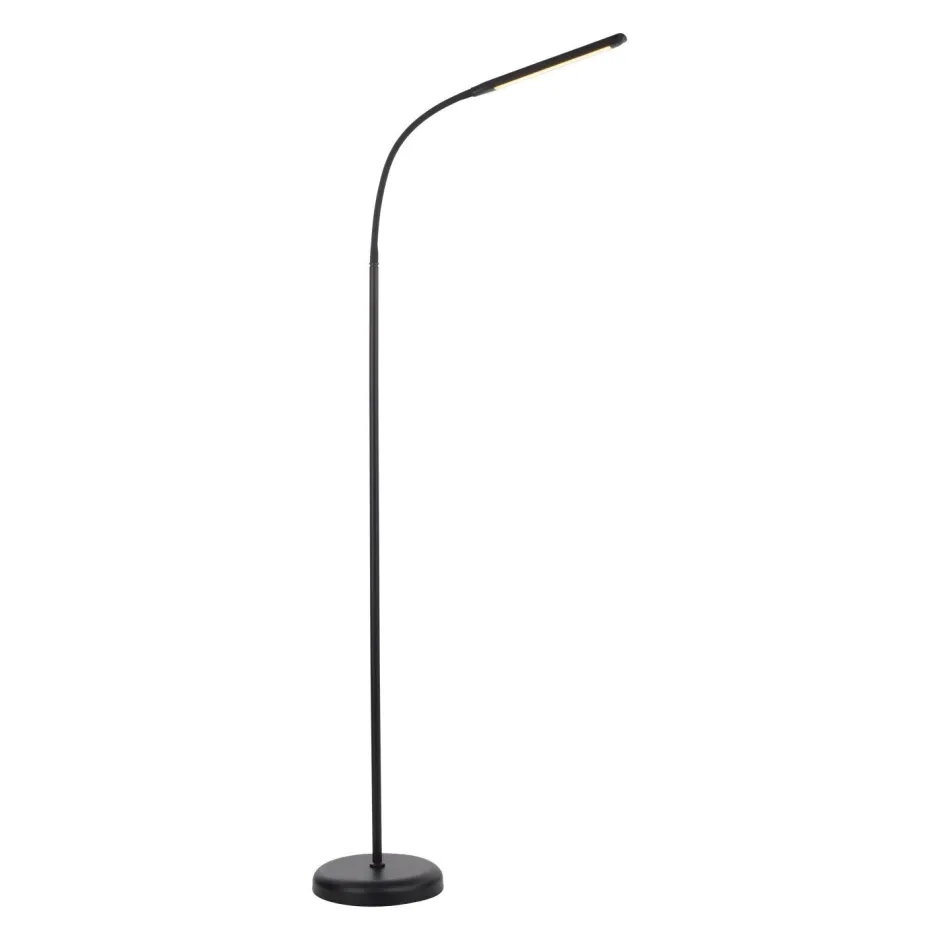 Wohnzimmerlampen|Metall Lampen*Just Light LED Stehleuchte Metall Schwarz Touch 125 cm verstellbar