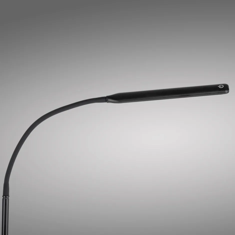 Wohnzimmerlampen|Metall Lampen*Just Light LED Stehleuchte Metall Schwarz Touch 125 cm verstellbar