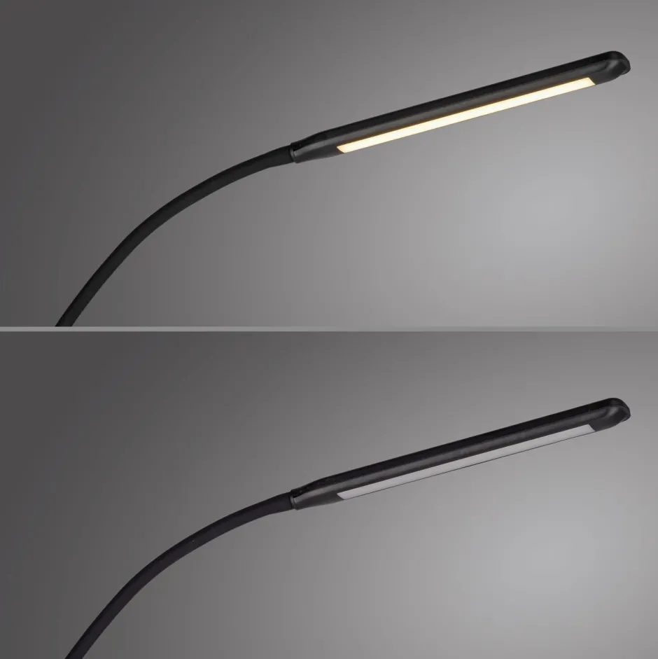 Wohnzimmerlampen|Metall Lampen*Just Light LED Stehleuchte Metall Schwarz Touch 125 cm verstellbar