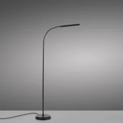 Wohnzimmerlampen|Metall Lampen*Just Light LED Stehleuchte Metall Schwarz Touch 125 cm verstellbar