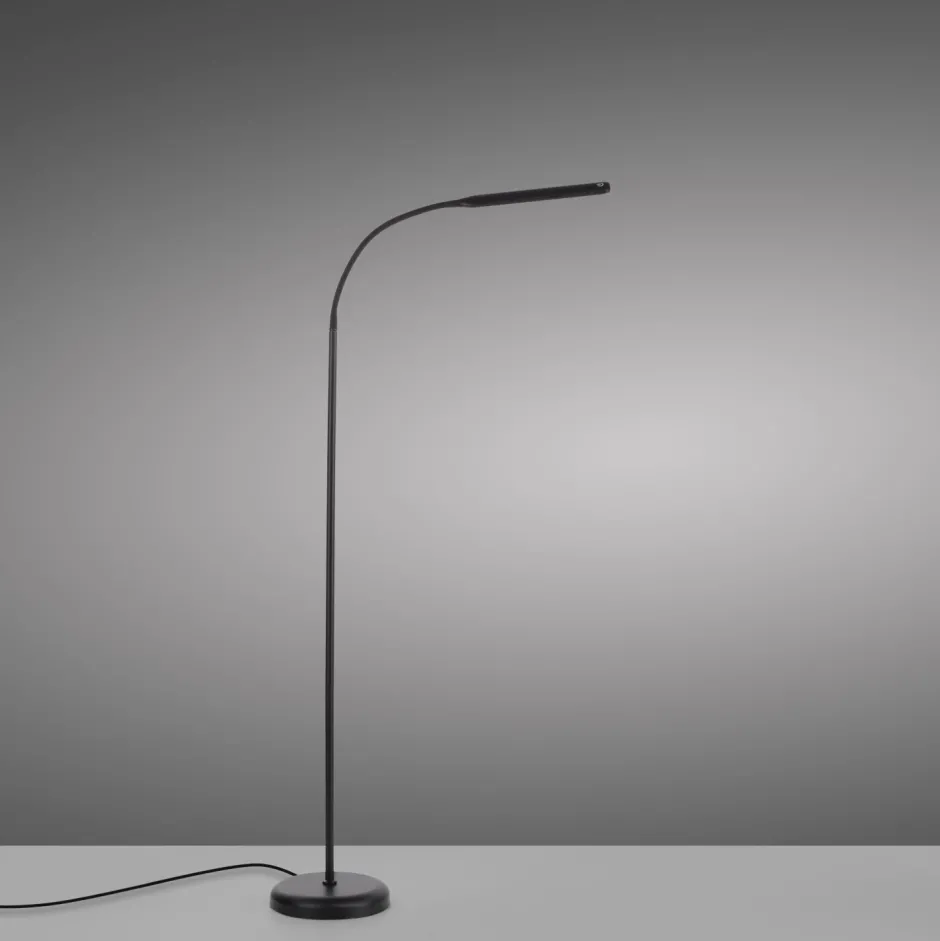 Wohnzimmerlampen|Metall Lampen*Just Light LED Stehleuchte Metall Schwarz Touch 125 cm verstellbar