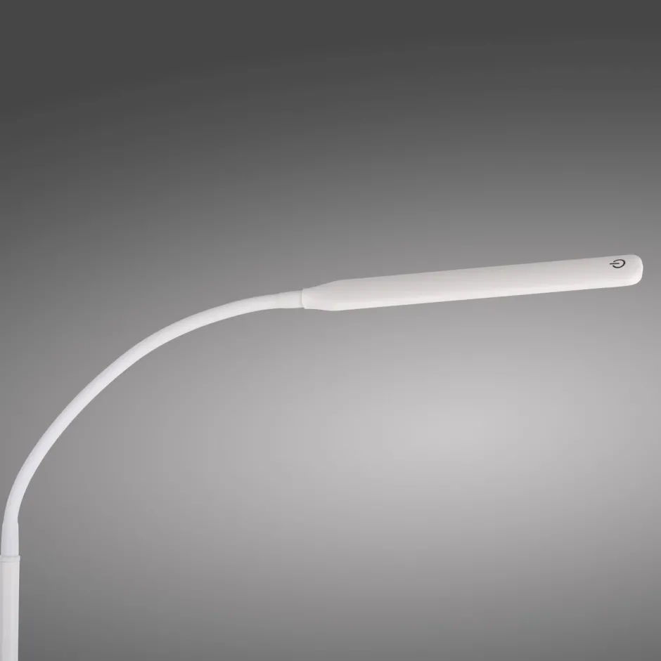 Wohnzimmerlampen|Metall Lampen*Just Light LED Stehleuchte Metall Weiß Touch 125 cm verstellbar