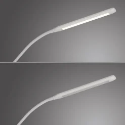 Wohnzimmerlampen|Metall Lampen*Just Light LED Stehleuchte Metall Weiß Touch 125 cm verstellbar