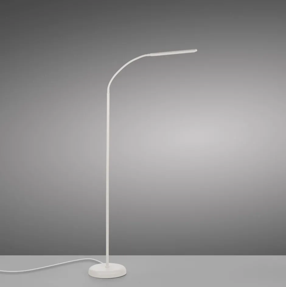 Wohnzimmerlampen|Metall Lampen*Just Light LED Stehleuchte Metall Weiß Touch 125 cm verstellbar