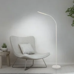 Wohnzimmerlampen|Metall Lampen*Just Light LED Stehleuchte Metall Weiß Touch 125 cm verstellbar