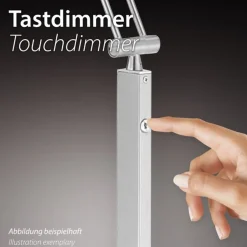 Paul Neuhaus LED Stehleuchte mit Lesearm Messing Glas 181 cm 3900 lm< Wohnzimmerlampen|Metall Lampen