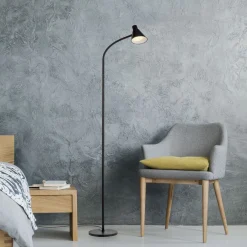 Just Light LED Stehleuchte Schwarz Metall 150 cm 3000 K flexibel< Led Lampen|Metall Lampen