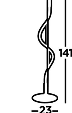 Led Lampen|Bürolampen*Searchlight LED Stehleuchte Touch Funktion Dimmbar 141 cm 2700 K