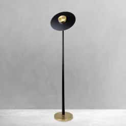 Giovanni Battista LED Stehleuchte Wohnzimmer 145 cm Eisen Messing massiv< Led Lampen|Badezimmer Lampe