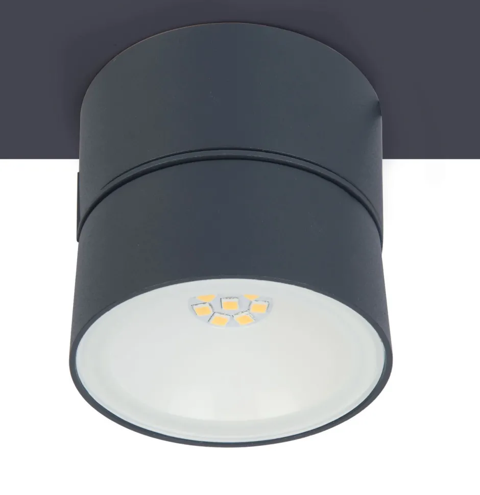 Metall Lampen|Led Außenleuchten*Eco-Light LED Strahler außen Aluminium verstellbar IP54 Anthrazit