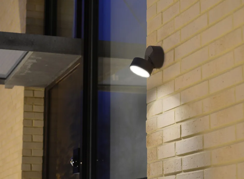 Metall Lampen|Led Außenleuchten*Eco-Light LED Strahler außen Aluminium verstellbar IP54 Anthrazit