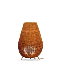 Newgarden LED Tischlampe außen Rattan Akku IP54 72 cm kabellos Dimmer< Moderne Außenleuchten|Outdoor Tischleuchten