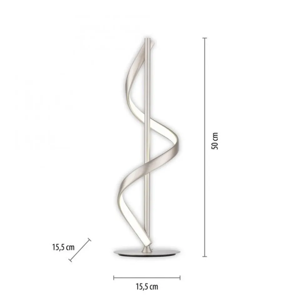 Paul Neuhaus LED Tischlampe dimmbar 50 cm Fernbedienung 10 W Silber< Wohnzimmerlampen|Schlafzimmer Lampen