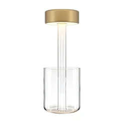 Led Lampen|Tischlampen*Maytoni LED Tischlampe Glas Dimmer Touch Ø 12 cm rund 34,8 cm