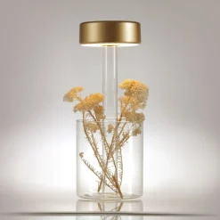 Led Lampen|Tischlampen*Maytoni LED Tischlampe Glas Dimmer Touch Ø 12 cm rund 34,8 cm