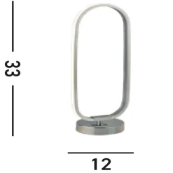 Searchlight LED Tischlampe in Chrom 33 cm 3000 K warmweißes Licht< Wohnzimmerlampen|Metall Lampen