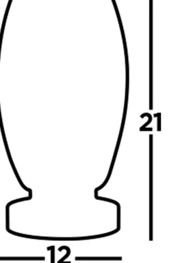 Searchlight LED Tischlampe klein H: 20,5 cm Ø 11,5 cm Chrom Klar< Glaslampen|Schlafzimmer Lampen