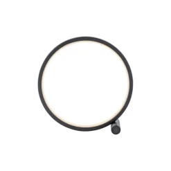 Wohnzimmerlampen|Schlafzimmer Lampen*Just Light LED Tischlampe Schwarz Metall Ring H:25,5 cm 1290 lm