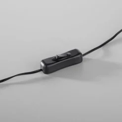 Wohnzimmerlampen|Schlafzimmer Lampen*Just Light LED Tischlampe Schwarz Metall Ring H:25,5 cm 1290 lm