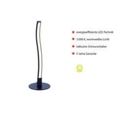 Just Light LED Tischlampe Schwarz Metall 30 cm 300 lm blendarm< Wohnzimmerlampen|Schlafzimmer Lampen