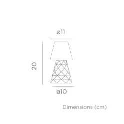 Newgarden LED Tischlampe Touch Dimmer IP65 20 cm klein Akku kabellos< Metall Lampen|Led Außenleuchten