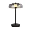 Searchlight LED Tischlampe Touch Dimmer Schwarz Rauchgrau 39 cm< Wohnzimmerlampen|Glaslampen